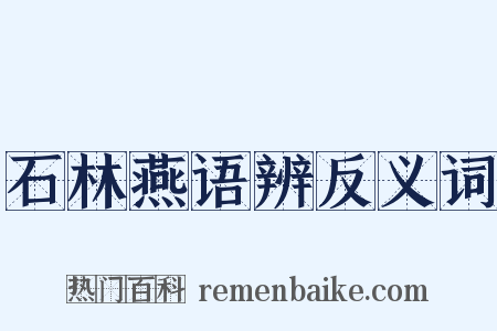 石林燕语辨反义词是什么意思的图片